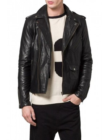 Laverapelle Men's Genuine Lambskin Leather Jacket (Double Rider Jacket) - 1501188