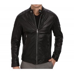 Laverapelle Men's Genuine Lambskin Leather Jacket (Racer Jacket) - 1501026