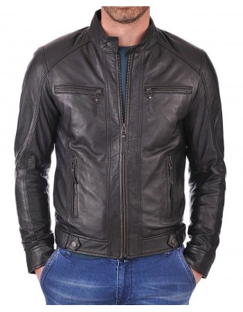 Laverapelle Men's Genuine Lambskin Leather Jacket (Racer Jacket) - 1501058 Laverapelle Men's Genuine Lambskin Leather Jacket (Racer Jacket) - 1501058