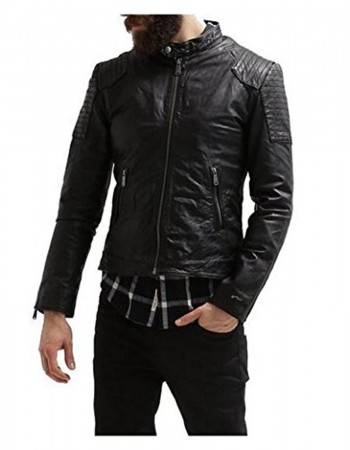 Laverapelle Men's Genuine Lambskin Leather Jacket (Racer Jacket) - 1501527