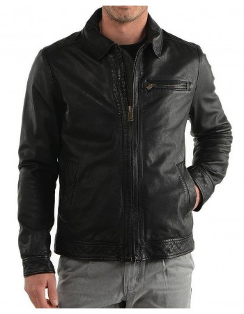 Laverapelle Men's Genuine Lambskin Leather Jacket (Aviator Jacket) - 1501399