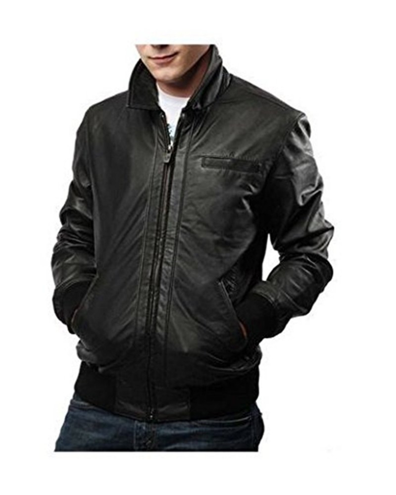 Laverapelle Men's Genuine Lambskin Leather Jacket (Bomber Jacket) - 1501446