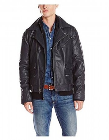Laverapelle Men's Genuine Lambskin Leather Jacket (Double Rider Jacket) - 1501131