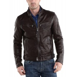 Laverapelle Men's Genuine Lambskin Leather Jacket (Racer Jacket) - 1501233