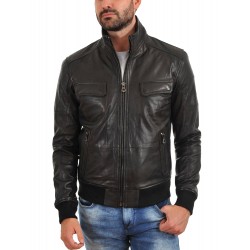 Laverapelle Men's Genuine Lambskin Leather Jacket (Bomber Jacket) - 1501478
