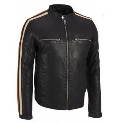Laverapelle Men's Genuine Lambskin Leather Jacket (Racer Jacket) - 1501485