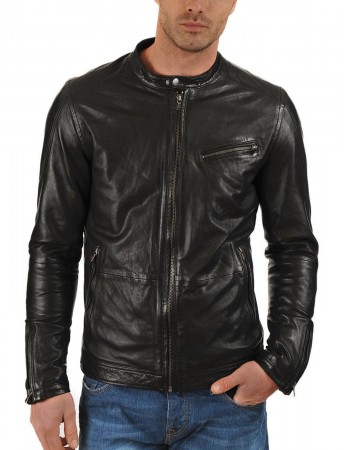 Laverapelle Men's Genuine Lambskin Leather Jacket (Racer Jacket) - 1501383 Laverapelle Men's Genuine Lambskin Leather Jacket (Racer Jacket) - 1501383