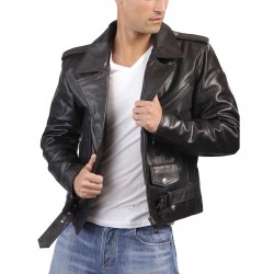 Laverapelle Men's Genuine Lambskin Leather Jacket (Double Rider Jacket) - 1501523