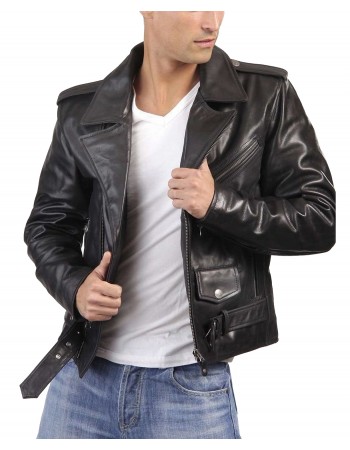 Laverapelle Men's Genuine Lambskin Leather Jacket (Double Rider Jacket) - 1501523