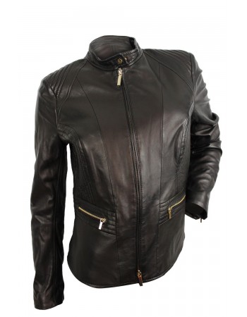 Laverapelle Women's Genuine Lambskin Leather Jacket (Fencing Jacket) - 1521748