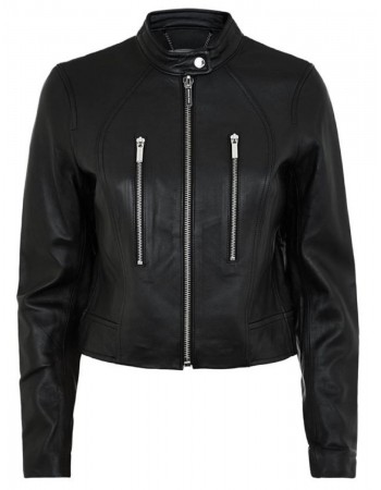 Laverapelle Women's Genuine Lambskin Leather Jacket (Fencing Jacket) - 1521738