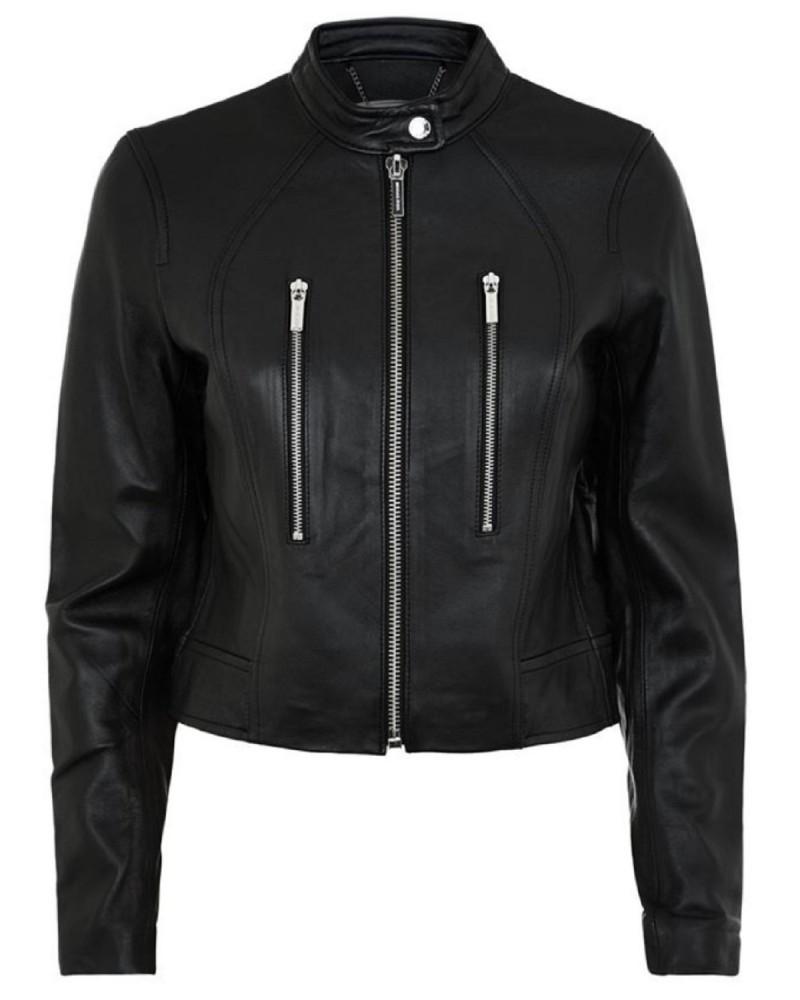 Laverapelle Women's Genuine Lambskin Leather Jacket (Fencing Jacket) - 1521738