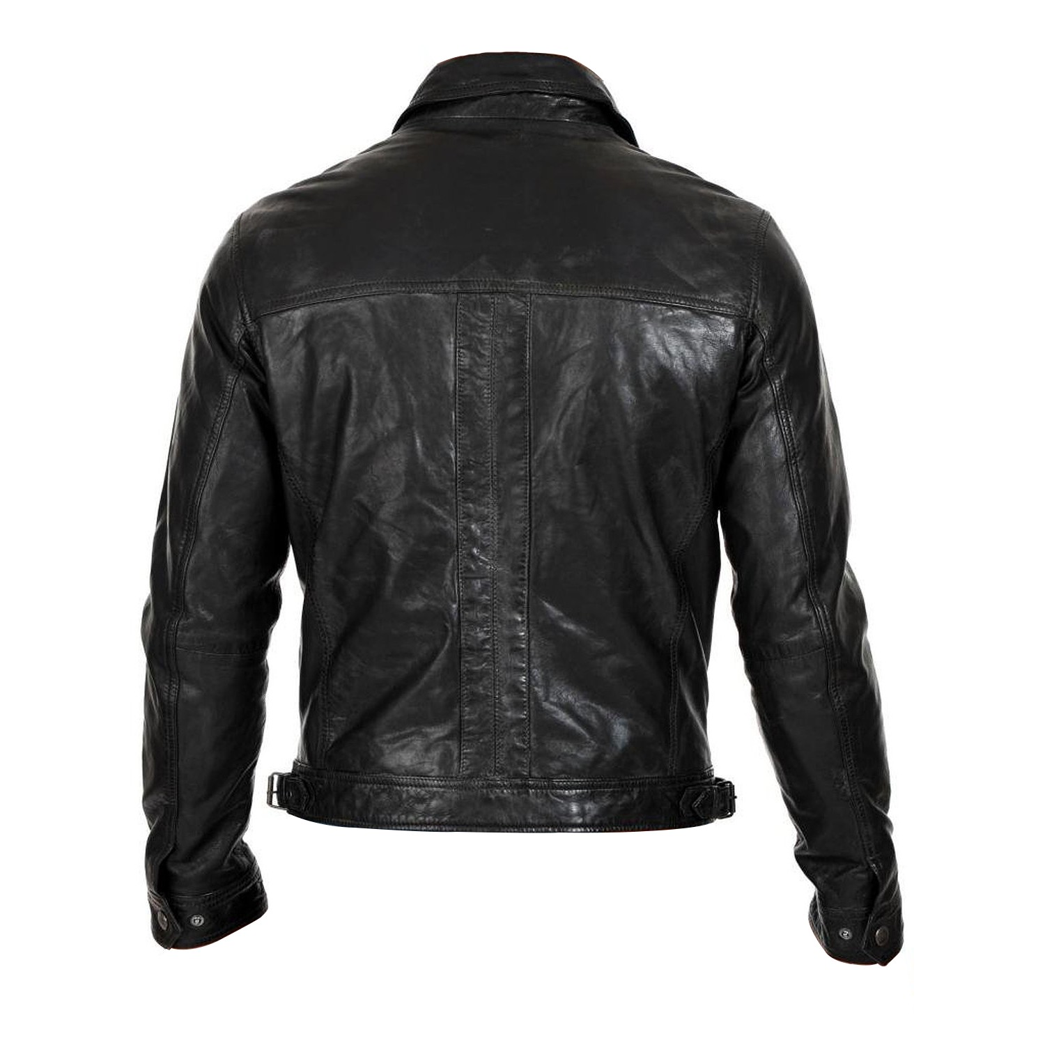 1501324 Laverapelle Mens Genuine Lambskin Leather Jacket Black, Fencing Jacket