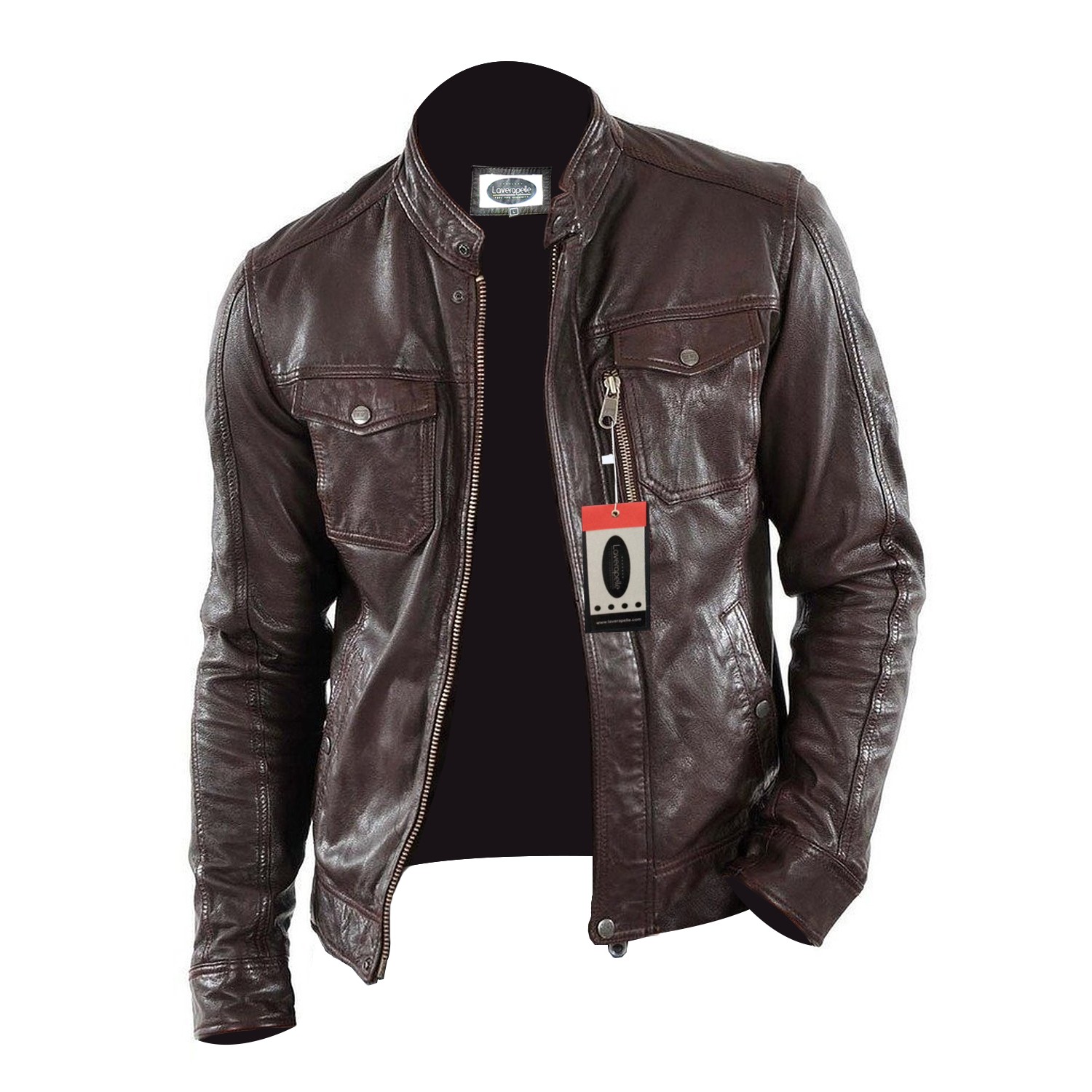 Laverapelle Mens Genuine Lambskin Leather Jacket 1501138 Black, Regal Jacket 