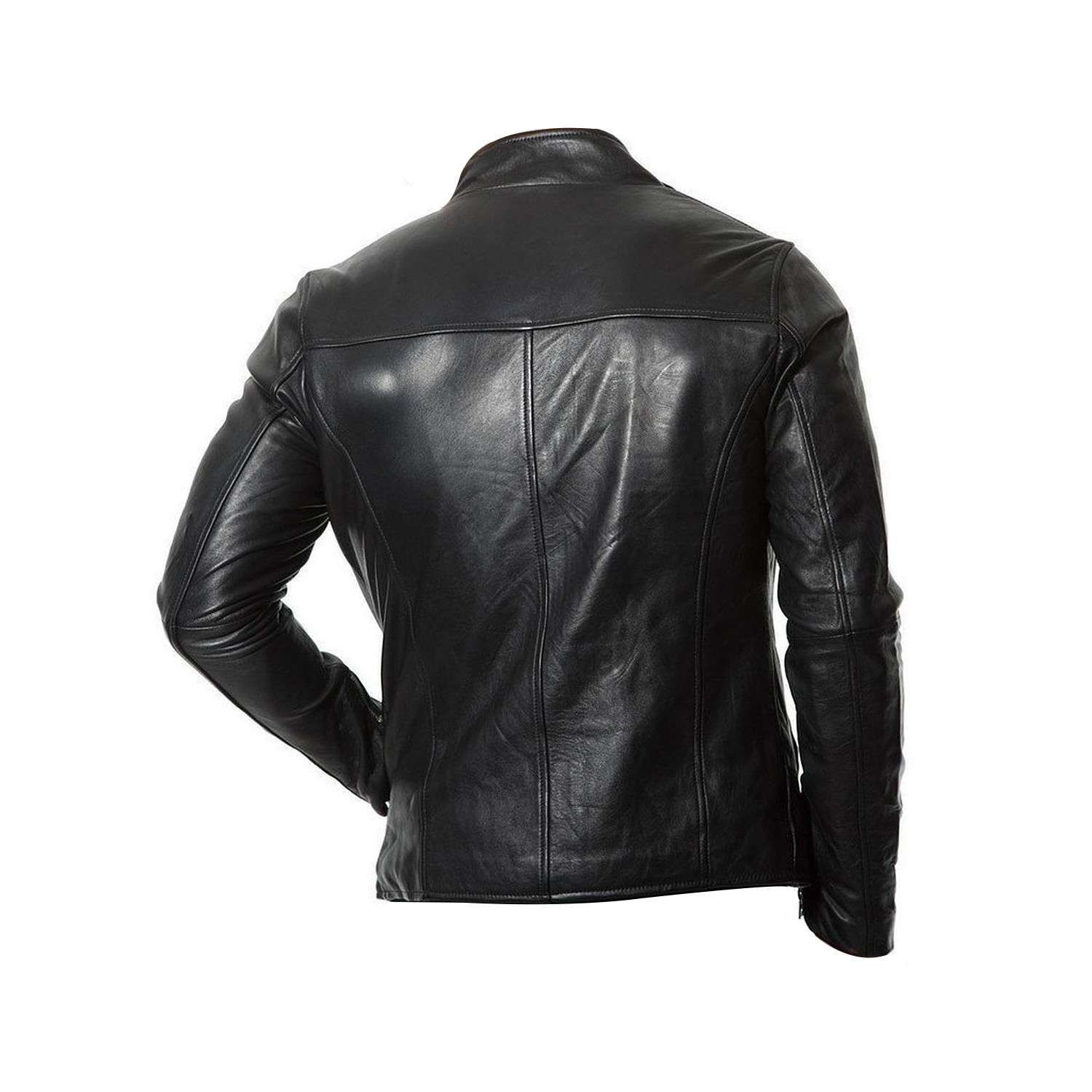 Black, Racer Jacket Laverapelle Mens Genuine Lambskin Leather Jacket 1701007