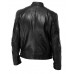 Laverapelle Men's Sword Black Genuine Lambskin Leather Biker Jacket (Racer Jacket) - 1501533
