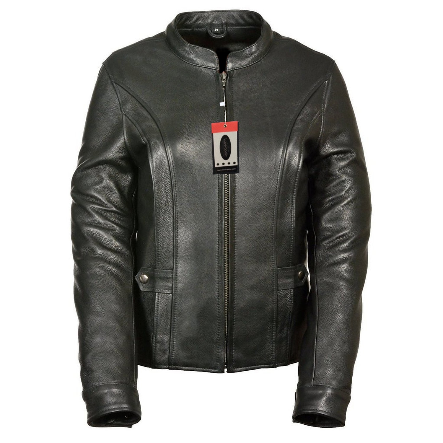 1701007 Black, Racer Jacket Laverapelle Mens Genuine Lambskin Leather Jacket 