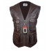 Laverapelle Men's Jurassic World Chris Pratt Owen Grady Genuine Leather Vest (Biker Vest) - 1503849
