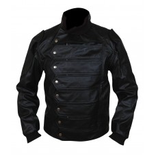 Laverapelle Men's Captain America Winter Soldier Cow Leather Jacket (Fencing Jacket) - 1501773