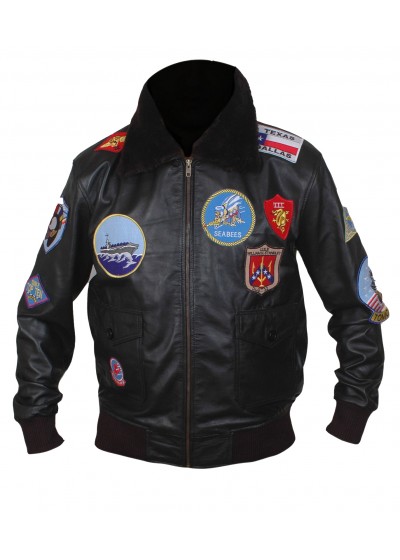 Laverapelle Men's Top Gun A2 Jet Fighter Bomber Pilot Leather Jacket (Flight Jacket) - 1501771