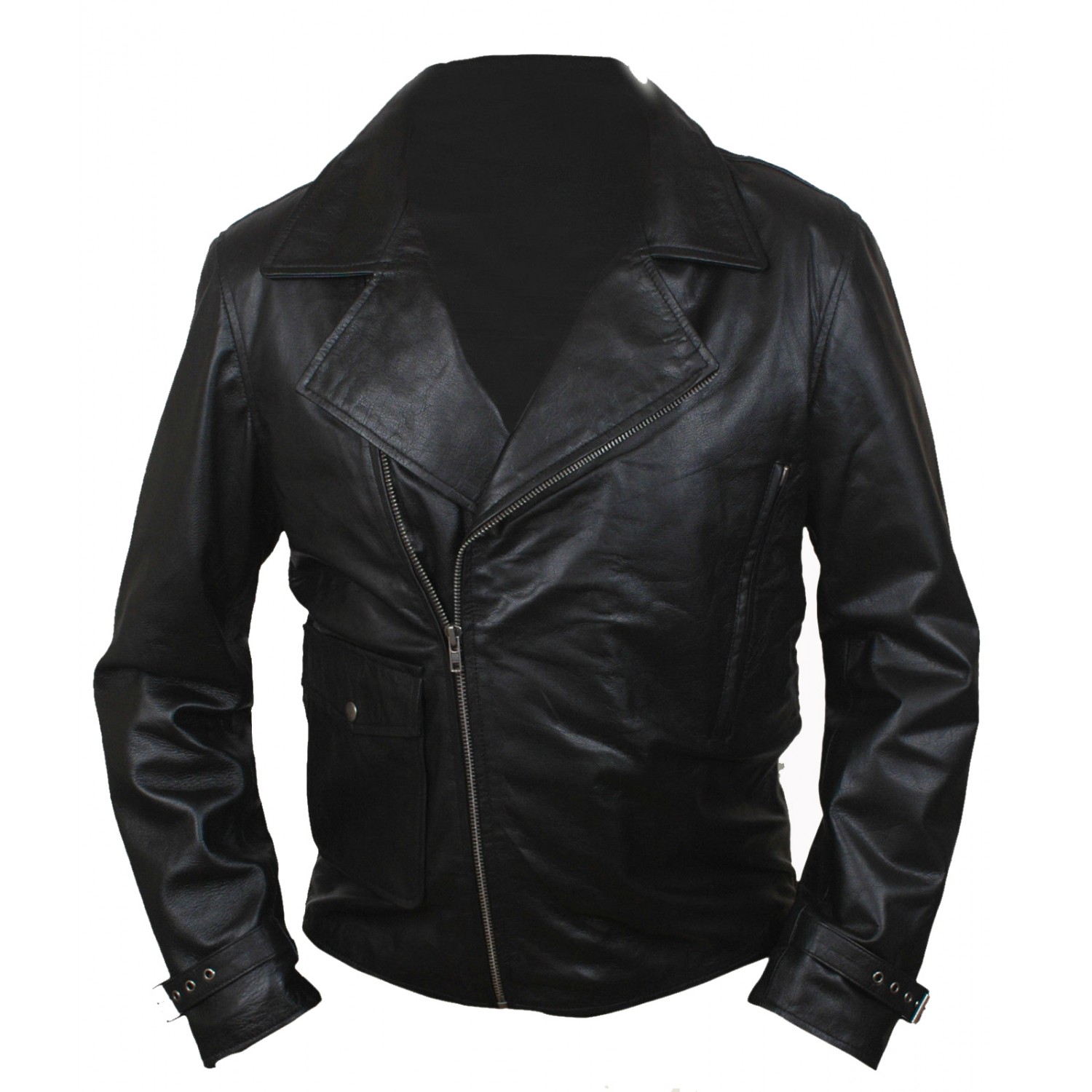 1501035 Laverapelle Mens Genuine Cowhide Leather Jacket Black, Double Rider Jacket 