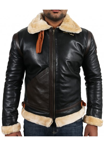 Laverapelle Men's Genuine Lambskin Leather Jacket (Aviator Jacket) - 1701022