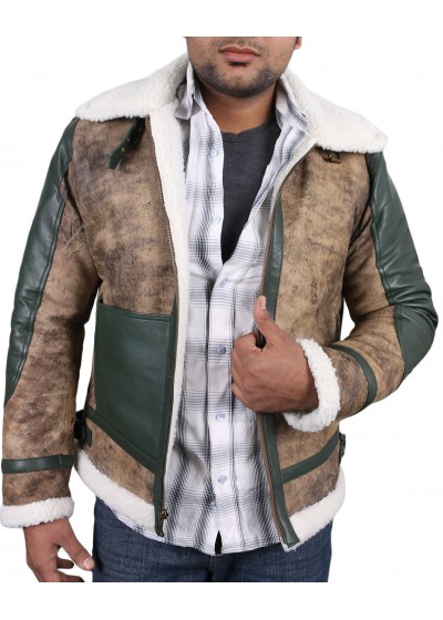 Laverapelle Men's Genuine Lambskin Leather Jacket (Aviator Jacket) - 1701023