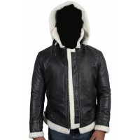 Laverapelle Men's Genuine Lambskin Leather Jacket (Hooded) - 1701043