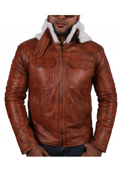 Laverapelle Men's Genuine Lambskin Leather Jacket (Hooded) - 1701052