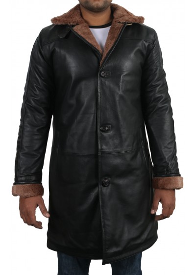 Laverapelle Men's Genuine Lambskin Leather Coat (Shearling Coat) - 1702053