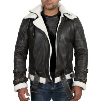 Laverapelle Men's Genuine Cow Ruboff Leather Jacket (Aviator Jacket) - 1701069