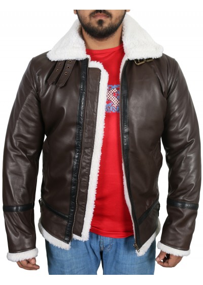 Laverapelle Men's Genuine Lambskin Leather Jacket (Aviator Jacket) - 1801021
