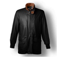 Laverapelle Men's Genuine Lambskin Leather Coat (Long Coat) - 1502823