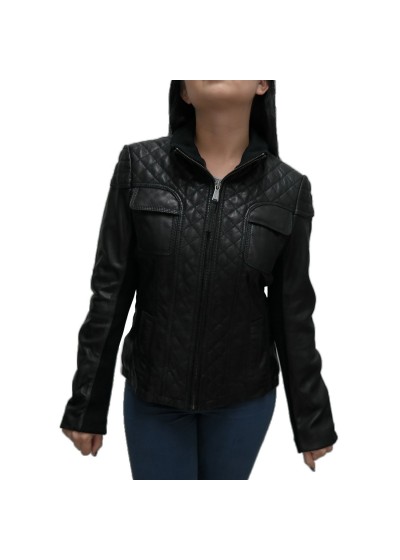 Laverapelle Women's Genuine Lambskin Leather Jacket (Quilted Jacket) - 1521728