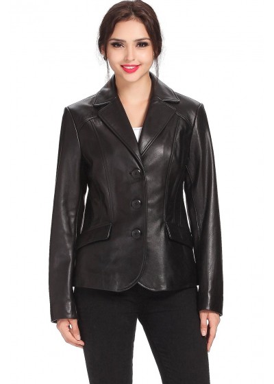 Laverapelle Women's Genuine Lambskin Leather Jacket (Blazer Jacket) - 1521762