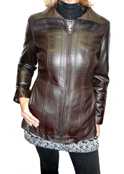 Laverapelle Women's Genuine Lambskin Leather Coat (Classic Coat) - 1522671