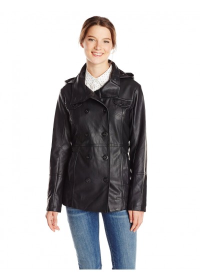 Laverapelle Women's Genuine Lambskin Leather Coat (Officer Coat) - 1522713