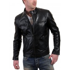 Laverapelle Men's Genuine Cowhide Leather Jacket (Racer Jacket) - 1501626
