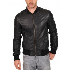 Laverapelle Men's Genuine Lambskin Leather Jacket (Bomber Jacket) - 1501015
