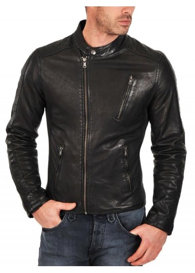 Laverapelle Men's Genuine Cowhide Leather Jacket (Fencing Jacket) - 1501581