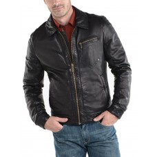 Laverapelle Men's Genuine Lambskin Leather Jacket (Aviator Jacket) - 1501567