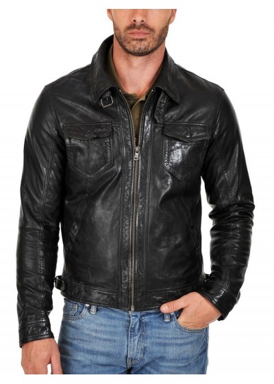 Laverapelle Men's Genuine Cowhide Leather Jacket (Regal Jacket) - 1501010