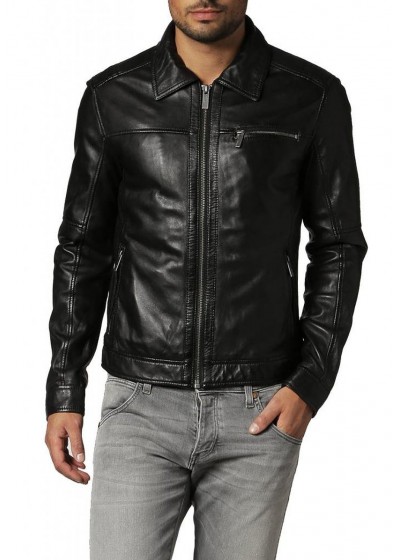 Laverapelle Men's Genuine Lambskin Leather Jacket (Aviator Jacket) - 1501093