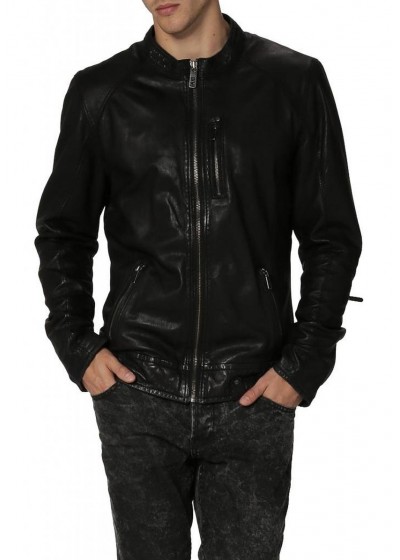 Laverapelle Men's Genuine Lambskin Leather Jacket (Racer Jacket) - 1501319