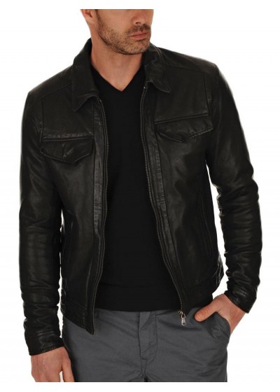 Laverapelle Men's Genuine Lambskin Leather Jacket (Regal Jacket) - 1501085