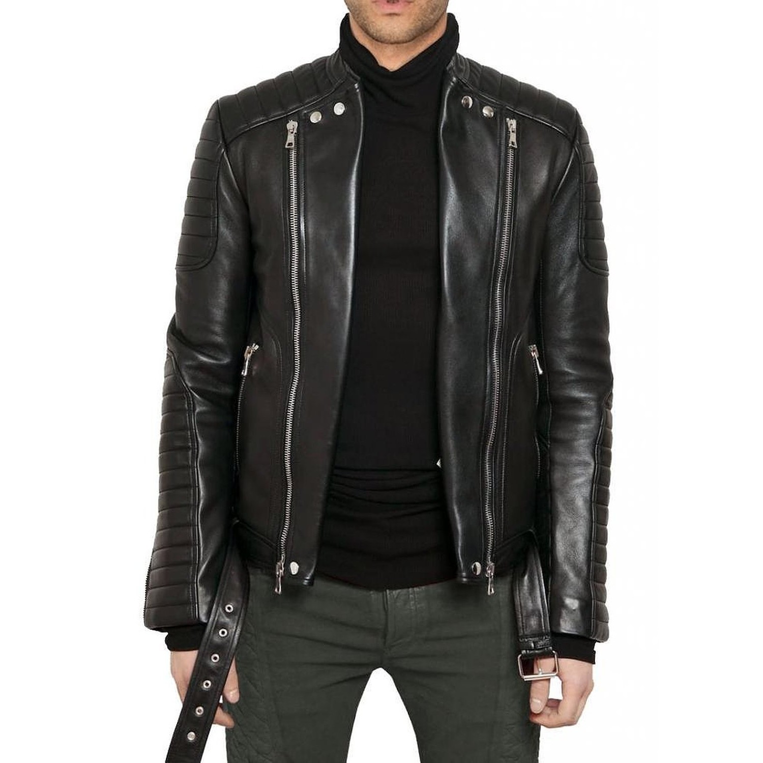 Black, Aviator Jacket Laverapelle Mens Genuine Lambskin Leather Jacket 1501331 
