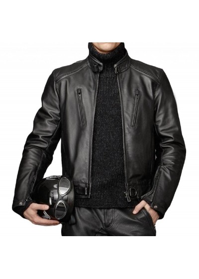 Laverapelle Men's Genuine Lambskin Leather Jacket (Racer Jacket) - 1501314
