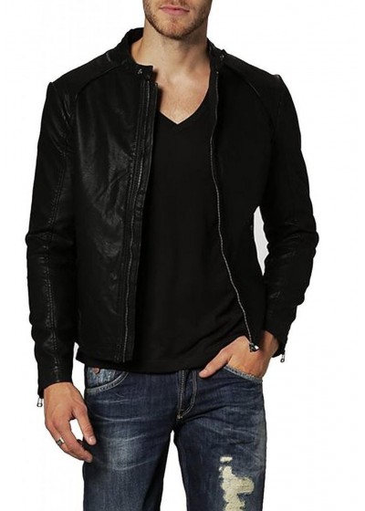 Laverapelle Men's Genuine Lambskin Leather Jacket (Racer Jacket) - 1501367