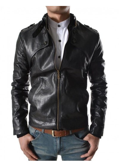 Laverapelle Men's Genuine Lambskin Leather Jacket (Fencing Jacket) - 1501303
