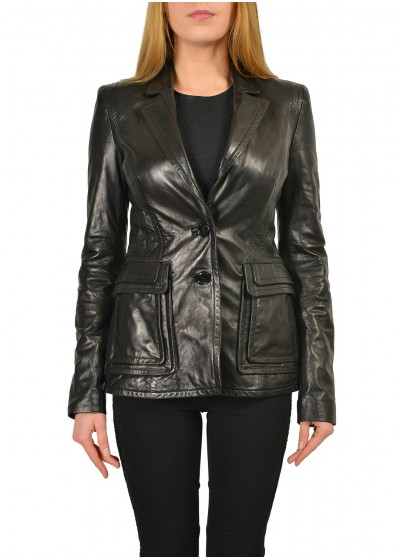 Laverapelle Women's Genuine Lambskin Leather Jacket (Blazer Jacket) - 1521733